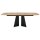 Interliving Esszimmer Serie 5119 - Essgruppe helle Eiche rustico, anthrazitfarbenes Metall & olivfarbener Webstoff