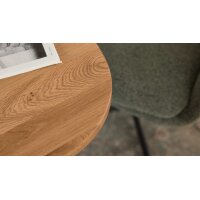 Interliving Esszimmer Serie 5121 – Essgruppe mit sechs Stühlen Charakter-Eiche, thymianfarbener Bouclé Alpine & schwarzes Metall – ca. 200 x 100 cm