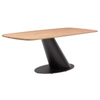 Interliving Esszimmer Serie 5121 – Essgruppe mit sechs Stühlen Charakter-Eiche, thymianfarbener Bouclé Alpine & schwarzes Metall – ca. 200 x 100 cm
