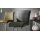 Interliving Esszimmer Serie 5122 – Bargruppe mit vier Stühlen graues Glas, Stoffbezüge & Edelstahl - fünfteilig