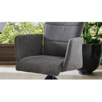 Interliving Esszimmer Serie 5122 – Essgruppen mit Schwingstühlen schwarzes Glas & Metall - ca. 160 x 90 cm