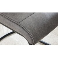 Interliving Esszimmer Serie 5122 – Essgruppen mit Schwingstühlen schwarzes Glas & Metall - ca. 160 x 90 cm