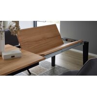 Interliving Esszimmer Serie 5102 – Essgruppe mit sechs Stühlen Kernbuche, Mattschwarz & kieselfarbener Webstoff Tirol - siebenteilig