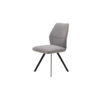 Interliving Esszimmer Serie 5102 – Essgruppe mit sechs Stühlen Kernbuche, Mattschwarz & kieselfarbener Webstoff Tirol - siebenteilig