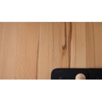 Interliving Esszimmer Serie 5102 – Essgruppe mit sechs Stühlen Kernbuche, Mattschwarz & kieselfarbener Webstoff Tirol - siebenteilig