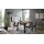 Interliving Esszimmer Serie 5102 – Essgruppe mit sechs Stühlen Kernbuche, Mattschwarz & kieselfarbener Webstoff Tirol - siebenteilig