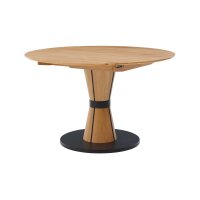 Interliving Esszimmer Serie 5102 – Essgruppe mit Schalenstühlen Wildeiche & graphitfarbene Mikrofaser Atlantis