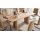 Interliving Esszimmer Serie 5604 - Essgruppe mit Schwingstühlen Eiche rustico, papyrusfarbener Bezug Hanoy & anthrazitfarbenes Metall