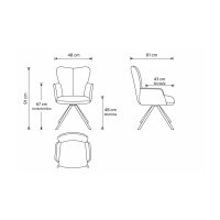Interliving Esszimmer Serie 5115 - Essgruppe in warmen Tönen moosgrüner Webstoff Sneak 59, jadegrünes Leder LD7830, anthrazitfarbenes Metall & astige Eiche