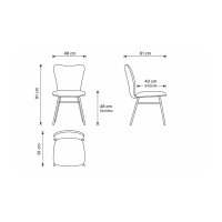 Interliving Esszimmer Serie 5115 - Essgruppe in warmen Tönen moosgrüner Webstoff Sneak 59, jadegrünes Leder LD7830, anthrazitfarbenes Metall & astige Eiche
