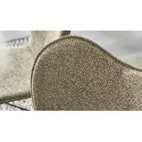 Interliving Esszimmer Serie 5115 - Essgruppe in warmen Tönen moosgrüner Webstoff Sneak 59, jadegrünes Leder LD7830, anthrazitfarbenes Metall & astige Eiche