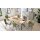 Interliving Esszimmer Serie 5115 - Essgruppe in warmen Tönen moosgrüner Webstoff Sneak 59, jadegrünes Leder LD7830, anthrazitfarbenes Metall & astige Eiche