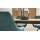 Interliving Esszimmer Serie 5112 - Essgruppe im Skandi-Look petrolfarbene Mikrofaser Dubai PY, anthrazitfarbenes Metall & goldbraune Halifax Eiche