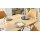 Interliving Esszimmer Serie 5112 - Essgruppe im Skandi-Look petrolfarbene Mikrofaser Dubai PY, anthrazitfarbenes Metall & goldbraune Halifax Eiche
