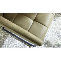 Interliving Esszimmer Serie 5104 – Essgruppe mit Ausziehtisch farngrüne Mikrofaser Fern, dunkelgraue Tischplatte Industrial & schwarzes Metall