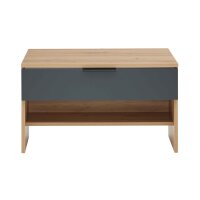 Interliving Garderobe Serie 6012 - Garderobenmöbel-Set anthrazitfarbener Mattlack & Asteiche