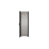 Interliving Garderobe Serie 6012 - Garderobenmöbel-Set anthrazitfarbener Mattlack & Asteiche