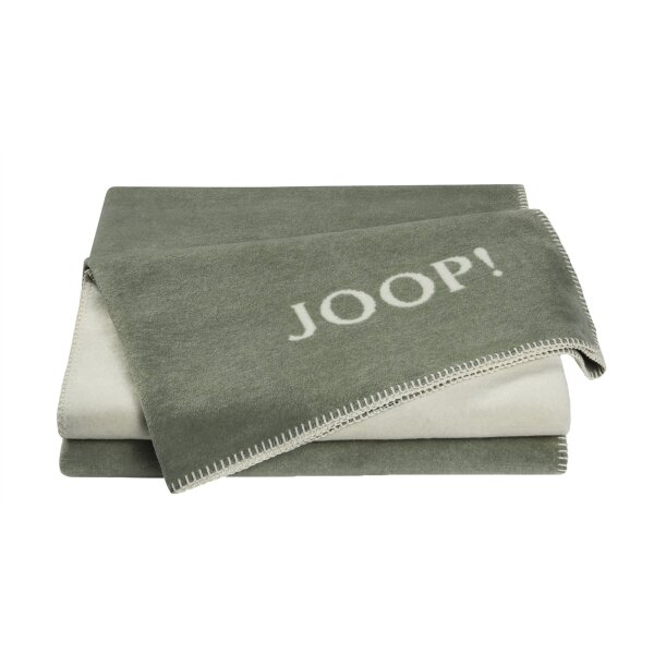 JOOP! Wohndecke Uni Doubleface Salbei & Ecru – ca. 150 x 200 cm