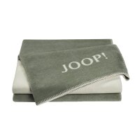 JOOP! Wohndecke Uni Doubleface Salbei & Ecru –...