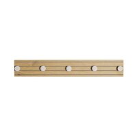 Wandgarderobe Eiche & Kaschmirfarben - 5 Haken, ca. 60 x 9 cm