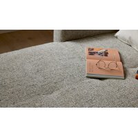 Interliving Sofa Serie 4420 - Ecksofa mit Holzfüßen grausilberner Bezug LRS 19 – Stellfläche ca. 178 x 256 cm