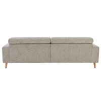 Interliving Sofa Serie 4420 - Ecksofa mit Holzfüßen grausilberner Bezug LRS 19 – Stellfläche ca. 178 x 256 cm