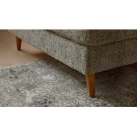 Interliving Sofa Serie 4420 - Ecksofa mit Holzfüßen grausilberner Bezug LRS 19 – Stellfläche ca. 178 x 256 cm