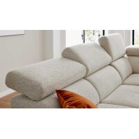 Interliving Sofa Serie 4420 - Ecksofa mit Metallfüßen graubeiger Bezug LRS 19 – Stellfläche ca. 285 x 207 cm