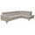Interliving Sofa Serie 4420 - Ecksofa mit Metallfüßen graubeiger Bezug LRS 19 – Stellfläche ca. 285 x 207 cm