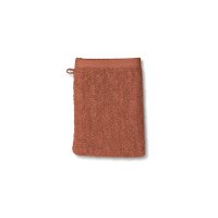 Handtuchserie Ladessa - Waschhandschuh terrafarbene...