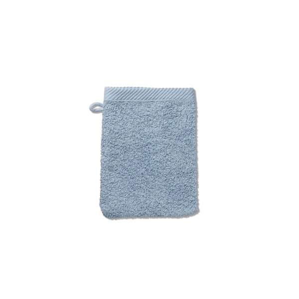Handtuchserie Ladessa - Waschhandschuh frostblaue Baumwolle - ca. 15 x 21 cm