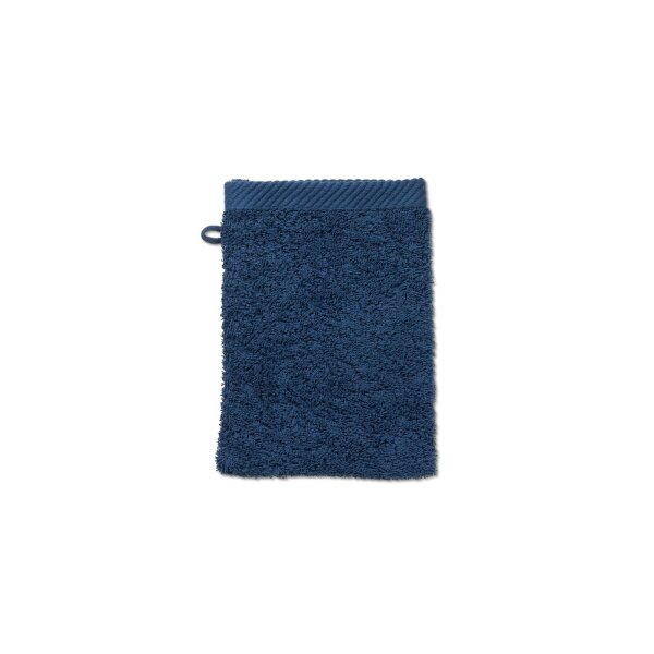 Handtuchserie Ladessa - Waschhandschuh malvenblaue Baumwolle - ca. 15 x 21 cm