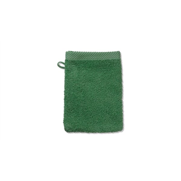 Handtuchserie Ladessa - Waschhandschuh blattgrüne Baumwolle - ca. 15 x 21 cm