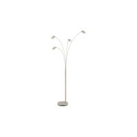 Interliving Leuchten Serie 9354 - Stehlampe sandfarbenes Metall - Höhe ca. 204 cm