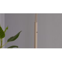 Interliving Leuchten Serie 9354 - Stehlampe sandfarbenes Metall - Höhe ca. 204 cm