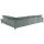 Modulmaster Serie MM-MP1206 - Ecksofa stahlfarbenes Flachgewebe Cyber & schwarze Metallfüße – Stellfläche ca. 353 x 255 cm