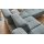 Modulmaster Serie MM-MP1206 - Ecksofa stahlfarbenes Flachgewebe Cyber & schwarze Metallfüße – Stellfläche ca. 353 x 255 cm