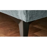 Modulmaster Serie MM-MP1206 - XXL-Funktionshocker stahlfarbenes Flachgewebe Cyber & schwarze Metallfüße – ca. 129 x 64 cm