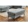Modulmaster Serie MM-MP1206 - XXL-Polsterhocker stahlfarbenes Flachgewebe Cyber & schwarze Metallfüße – ca. 129 x 64 cm