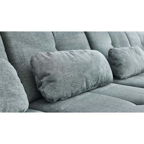 Modulmaster Serie MM-MP1206 - Nierenkissen stahlfarbenes Flachgewebe Cyber - ca. 58 x 25 cm