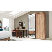 Interliving Jugendzimmer Serie 1701 - Komplettzimmer Risseiche & Schiefer anthrazit