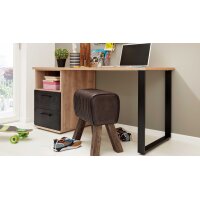 Interliving Jugendzimmer Serie 1701 - Komplettzimmer Risseiche & Schiefer anthrazit