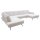 Interliving Sofa Serie 4304 – Wohnlandschaft ecrufarbener Bezug Macan & silberfarbener Bezug Vera – Stellfläche ca. 243 x 357 cm