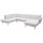 Interliving Sofa Serie 4304 – Wohnlandschaft ecrufarbener Bezug Macan & silberfarbener Bezug Vera – Stellfläche ca. 243 x 357 cm