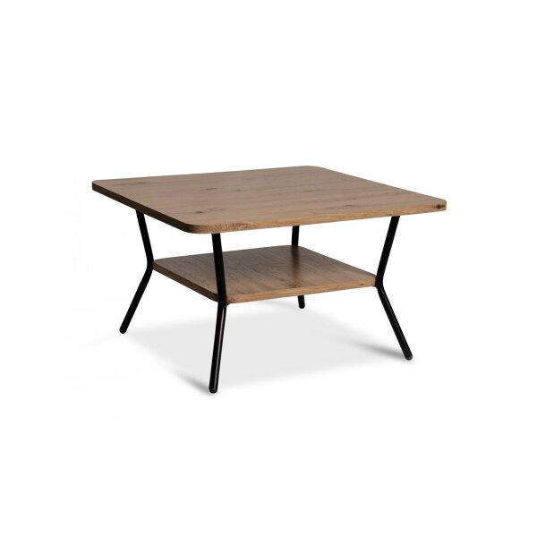 Couchtisch Aurora 2 Artisaneiche & Schwarz - ca. 75 x 75 cm