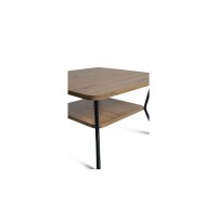 Couchtisch Aurora 2 Artisaneiche & Schwarz - ca. 75 x 75 cm
