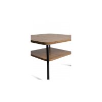 Couchtisch Aurora 2 Artisaneiche & Schwarz - ca. 75 x 75 cm