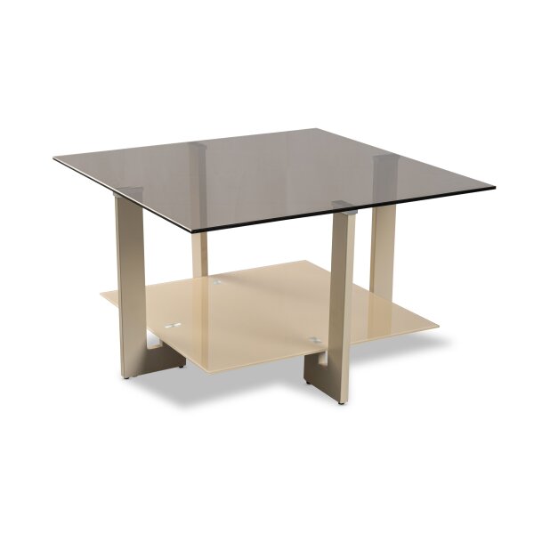 Couchtisch Napoli 1 Bronze & Cremweiß - ca. 75 x 75 cm