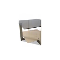 Couchtisch Napoli 1 Bronze & Cremweiß - ca. 75 x 75 cm