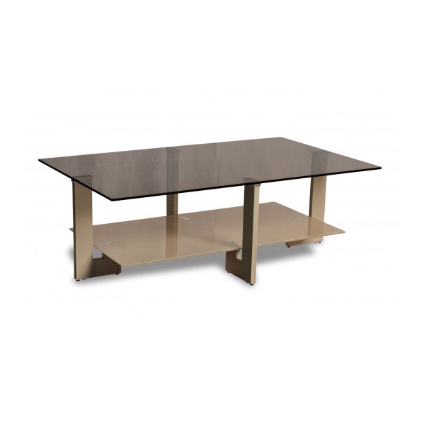 Couchtisch Napoli 2 Bronze & Cremweiß - ca. 100 x 60 cm